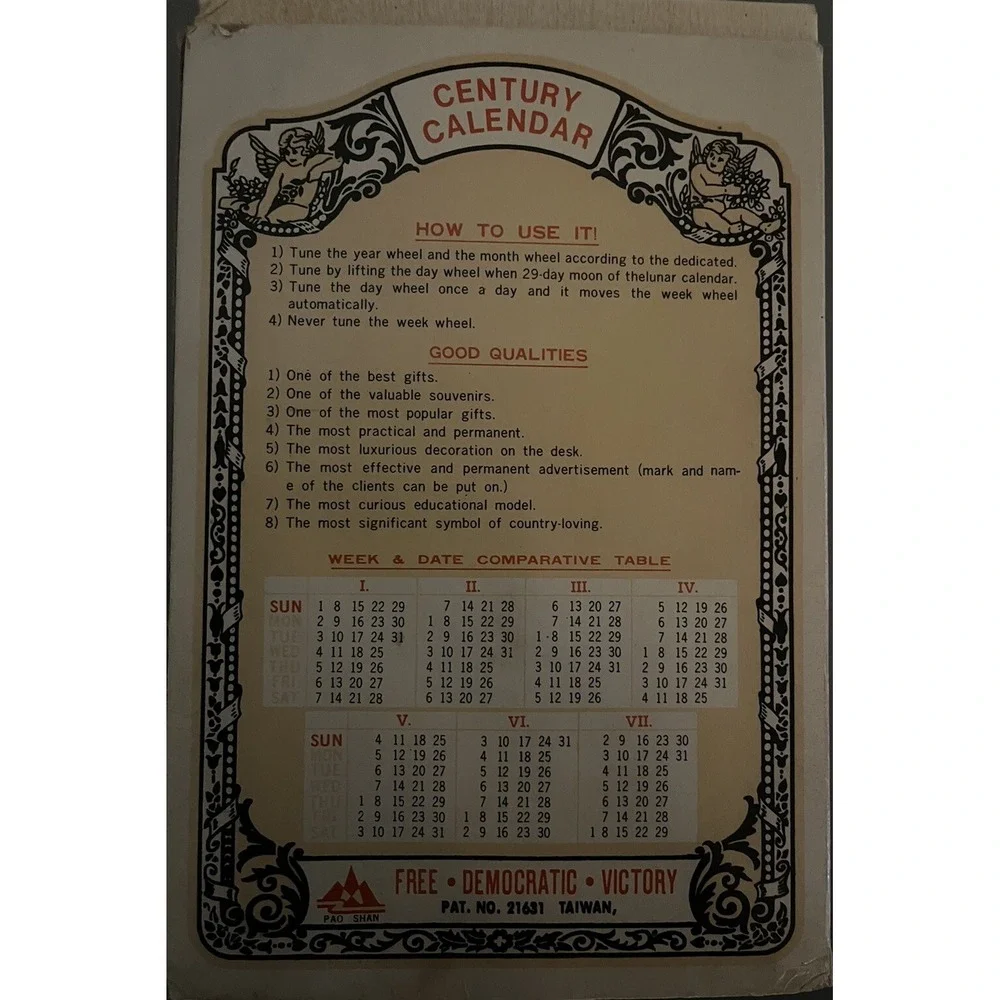 Vintage Century Calendar American Revolution‎ Bicentennial 1776-1976
